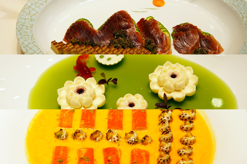 大觀樓長(zhǎng)聯(lián)宴。從上至下依次為北走蜿蜒、九夏芙蓉、蟹嶼螺洲。供圖